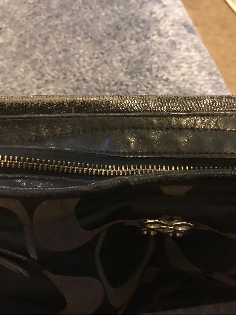 Coach Black Hobo Purse No. 1076-16408